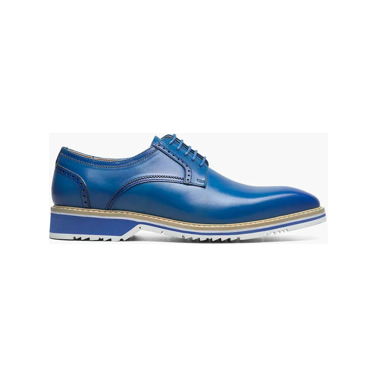 Stacy Adams Barringer Plain Toe Oxford Walking Shoes Blue 25722-400