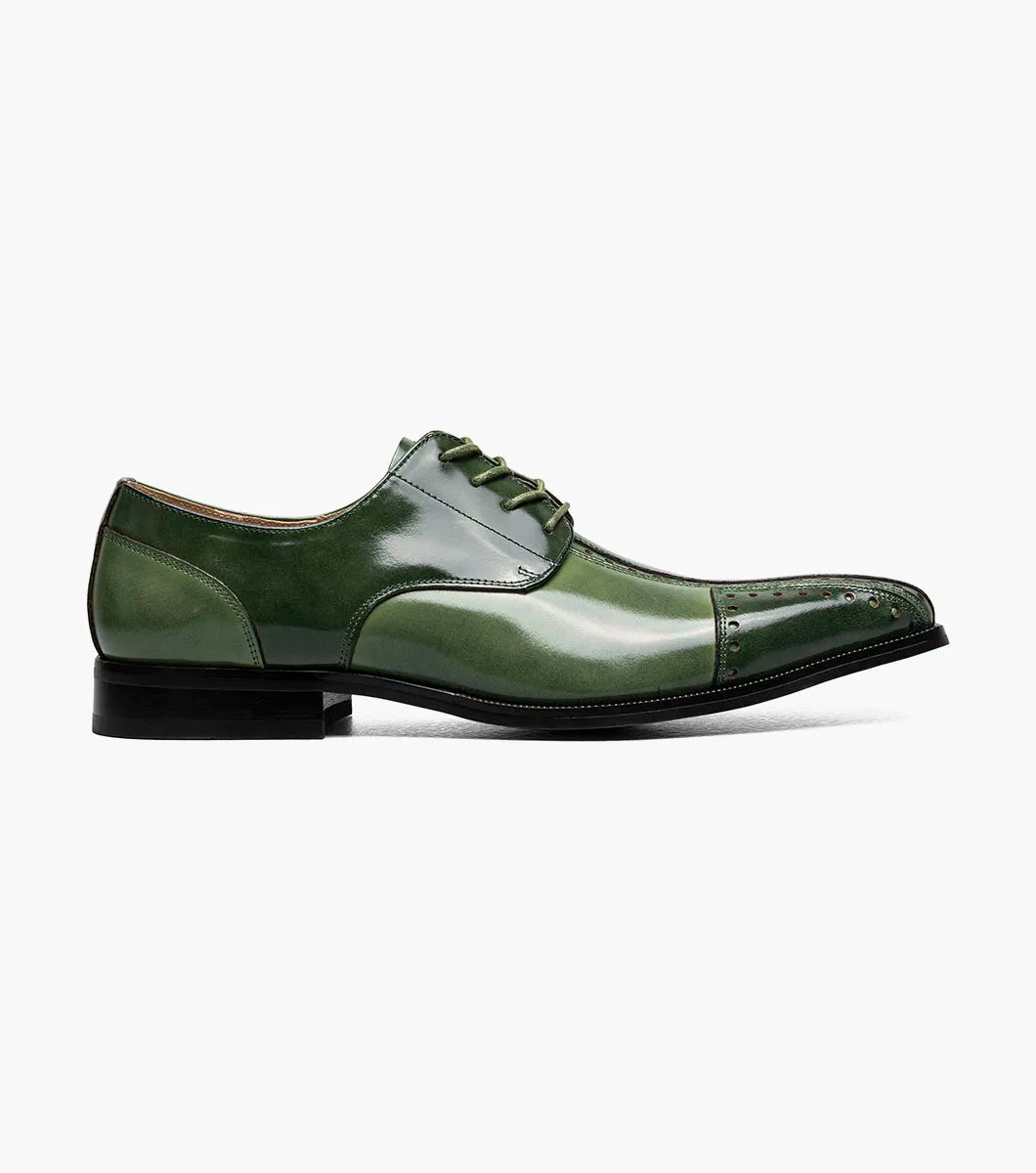 Stacy Adams Palmento Modified CapToe Oxford Dress Shoes Green Multi 25740-340