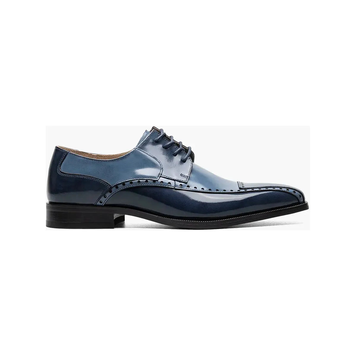 Stacy Adams Plaza Modified Cap Toe Oxford Shoes Leather Blue Multi 25608-460