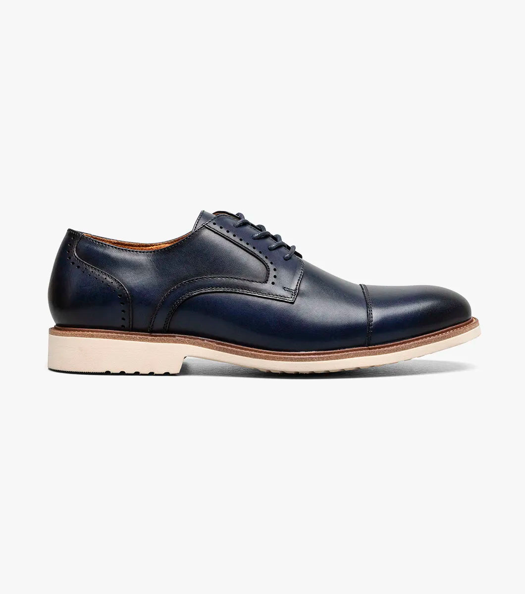 Stacy Adams Wesbridge Cap Toe Oxford Shoes Leather Navy 25713-410