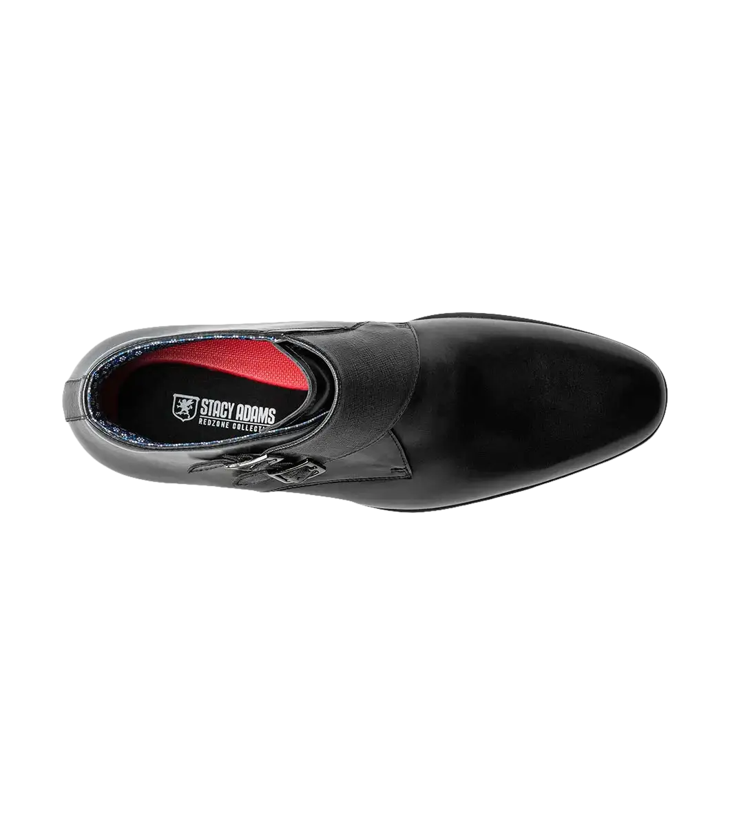 Stacy Adams Kaius Plain Toe Double Monk Strap Boot Black 25733-001