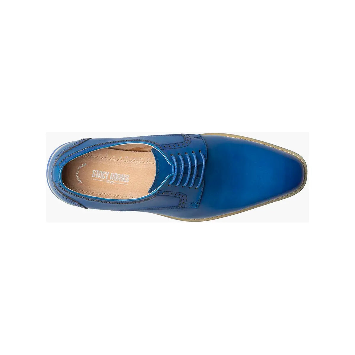 Stacy Adams Barringer Plain Toe Oxford Walking Shoes Blue 25722-400