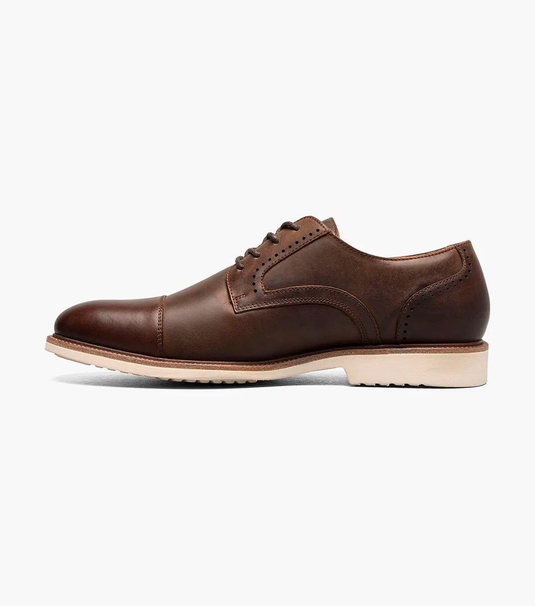 Stacy Adams Wesbridge Cap Toe Oxford Shoes Leather Brown CH 25713-215