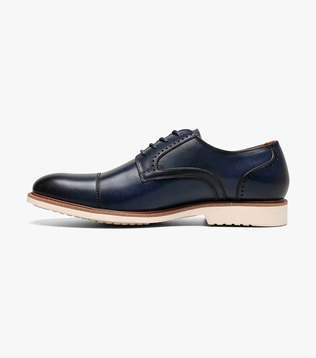 Stacy Adams Wesbridge Cap Toe Oxford Shoes Leather Navy 25713-410