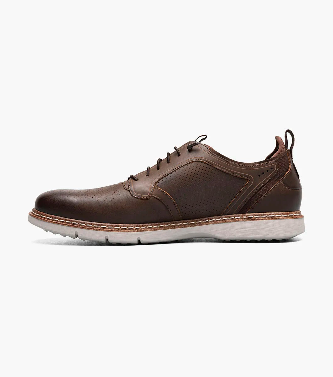 Stacy Adams Sync Plain Toe Lace Up Sneaker Shoes Leather Brown 25662-215