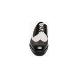 Stacy Adams Asher Wingtip Lace Up Men's Shoes Leather Black/White 25653-111