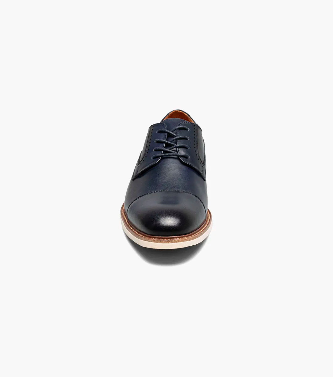 Stacy Adams Wesbridge Cap Toe Oxford Shoes Leather Navy 25713-410