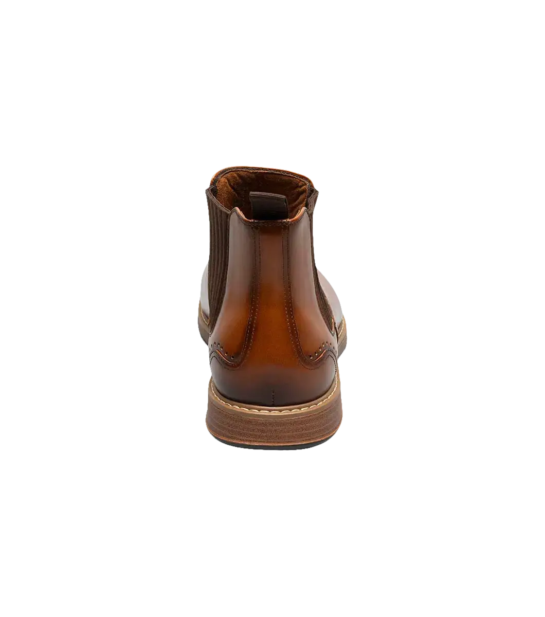 Stacy Adams Platt Plain Toe Chelsea Boot Light Weight Cognac 25755-221