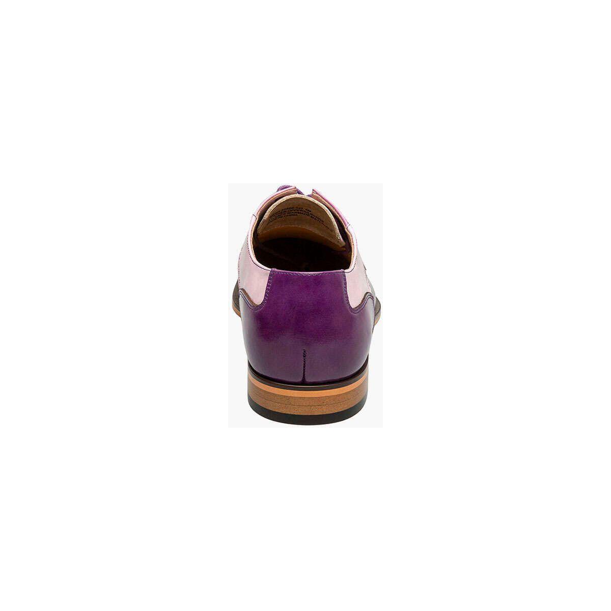 Stacy Adams Plaza Modified Cap Toe Oxford Shoes Leather Purple Multi 25608-540