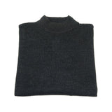 Mock Neck Merinos Wool Sweater PRINCELY From Turkey Soft Knits 1011-00 Charcoal