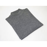 Mock Neck Merinos Wool Sweater PRINCELY From Turkey Soft Knits 1011-00 Gray