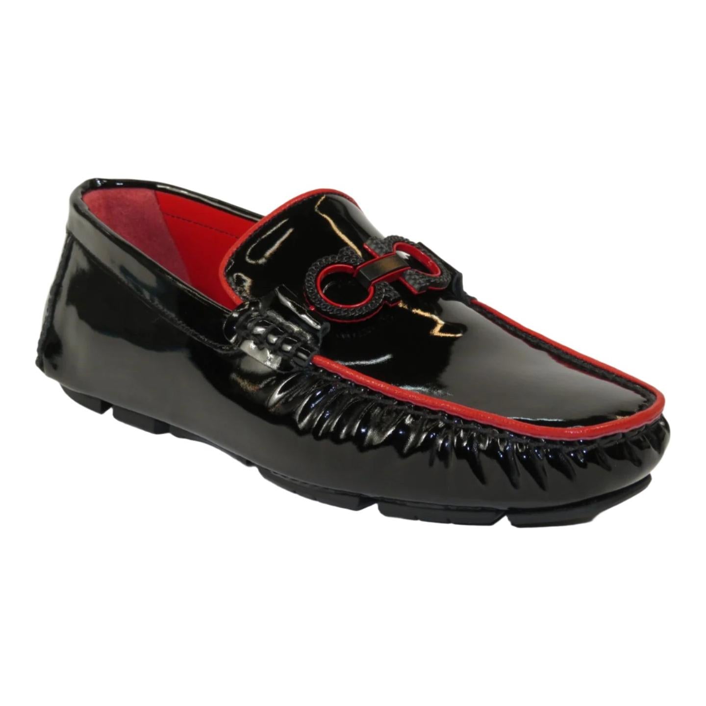 Genio Turkey Men's Genio Casual Dress Shoes Turkey Patent Leather 120580105 Black Red, Size: 45 EU - 12 US Genio Turkey Men's Genio Casual Dress Shoes Turkey Patent Leather 120580105 Black Red, Size: 45 EU - 12 US