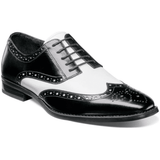 Stacy Adams Tinsley Wingtip Oxford Men's Shoes Black White Lace Up 25092-111