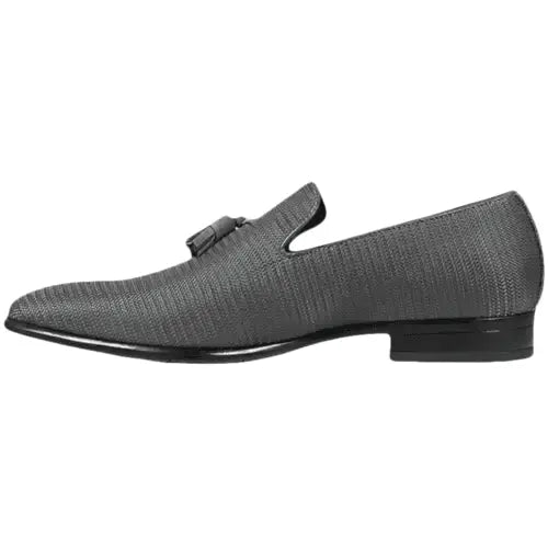 25343-020 Stacy Adams Men's Tazewell Plain Toe Tassel Slip On Gray