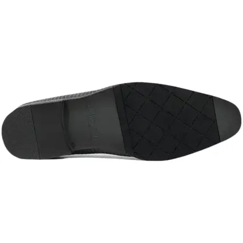 25343-020 Stacy Adams Men's Tazewell Plain Toe Tassel Slip On Gray