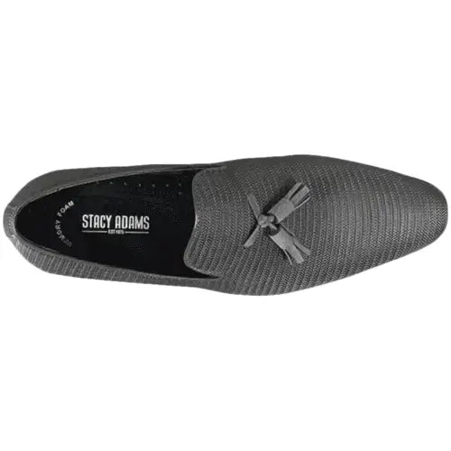 25343-020 Stacy Adams Men's Tazewell Plain Toe Tassel Slip On Gray