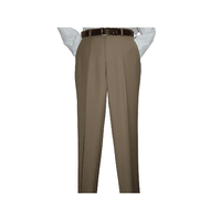 Men's Mantoni Flat Front Pants All Wool Super 140's Classic Fit 40901 Camel
