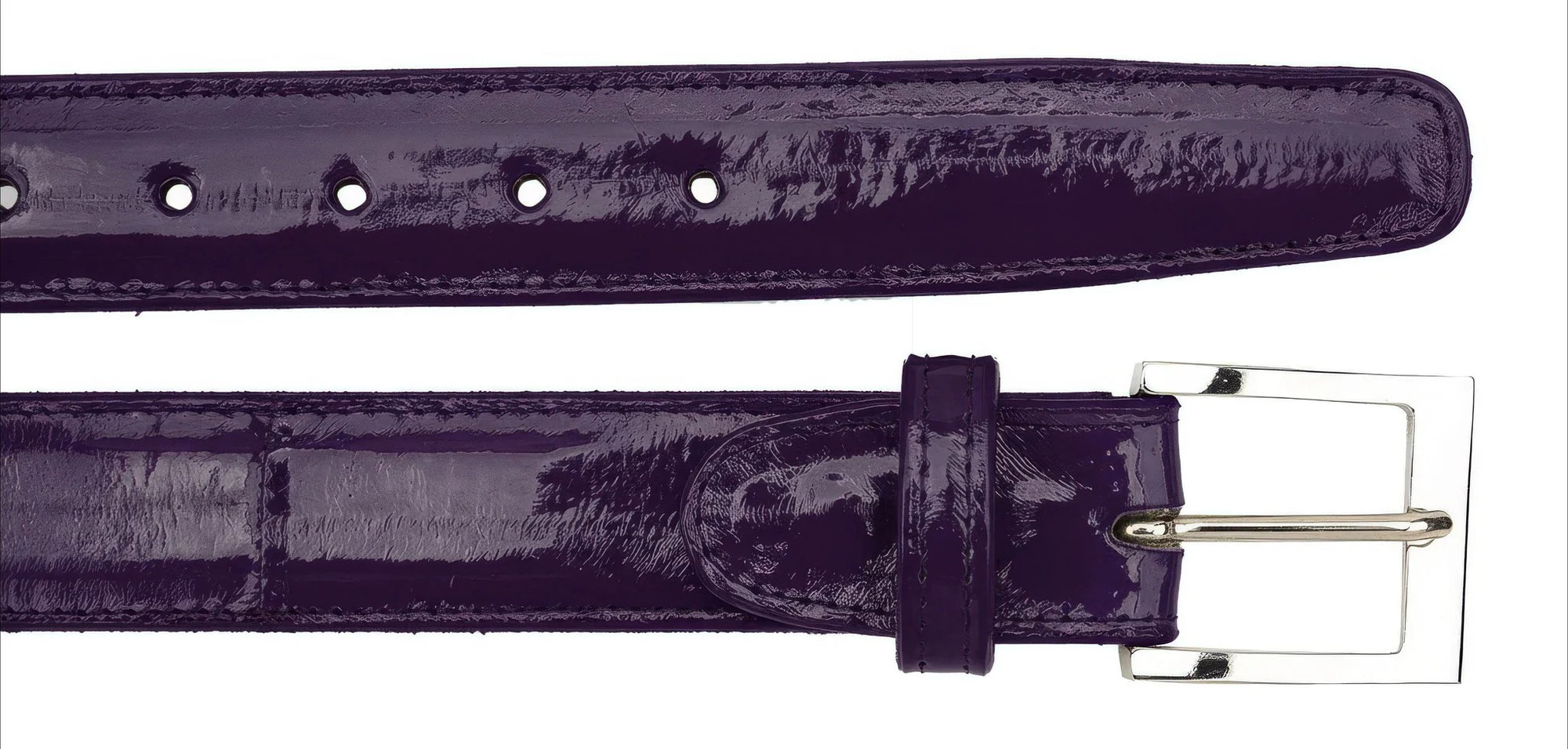 Men's Belvedere Belt Genuine Eel Hand Made Style 2002 Purple