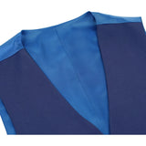 Men Suit Separate Vest V-neck Adjustable Size 5Button 201-20 Royal