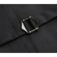 Men's Suit Separate Vest V-neck Adjustable Strap 5Button 2Pockets 202-1 Charcoal