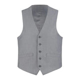 Men's Suit Separate Vest V-neck Adjustable Strap 5Button 2Pockets 202-2 Lt Gray