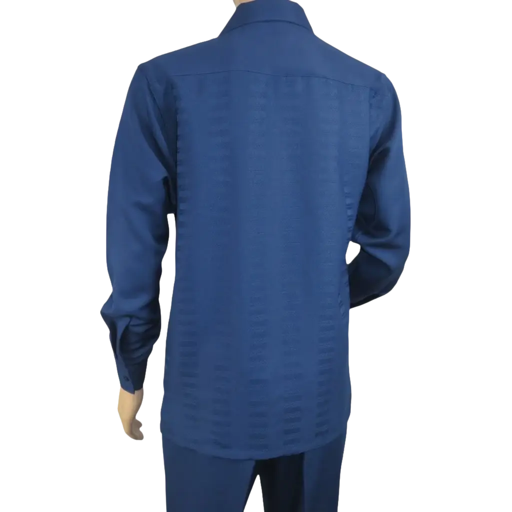 Men's MONTIQUE Two Piece Set Walking Leisure Suit Long Sleeves 1641 Navy Blue