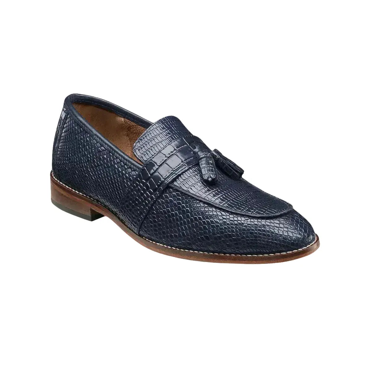 Stacy Adams Blue Croc-Embossed Slip-On Loafers $_57.PNG?set_id=880000500F main image 4