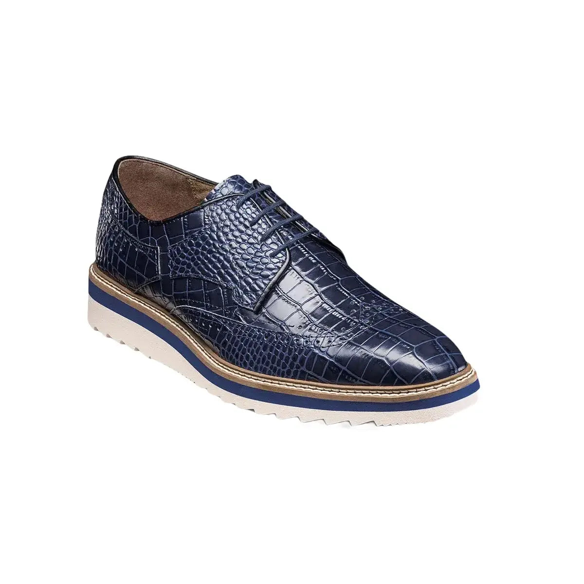 Stacy Adams Shoes Alario Wingtip Oxford Blue Size 8.5 Stacy Adams Shoes Alario Wingtip Oxford Blue Size 8.5