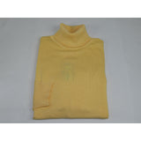 Men Inserch Turtle Neck Pullover Knit Soft Cotton Blend Sweater 4708 Banana