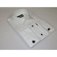 Men's Makrom Turkey Formal Tuxedo Shirt Cotton Lay-down  5676-420 White