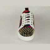 Mens Leather Shoes FIESSO by AURELIO GARCIA Celebrity Fi2381 Black multi Spikes