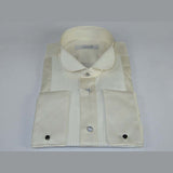 Mens CEREMONIA Tuxedo Formal Shirt 100% Cotton Turkey Slim Fit #stn 17 abt ivory