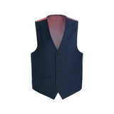 Men's RENOIR Vest Wool 140's Adjustable, Two Pockets 508-19 Navy Blue