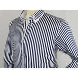 Men Makrom Turkey Shirt soft Cotton Blend wrinkle less Double collar 6493 blue