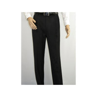 Men Apollo King Double Breasted Formal Business Suit Pleated Pants DM21 Black
