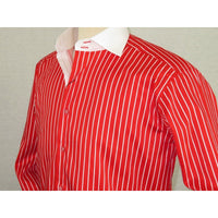 Men Shirt J.Valintin Turkey Usa Egyption Cotton Axxess Style 1594-24 Red