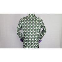 Men Shirt J.Valintin Turkey-Usa 100% Egyptian Cotton Axxess Style A113-12 Green