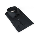 Mens 100% Italian Sheen Cotton Shirt High Quality SORRENTO Turkey 1131 Black