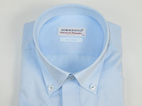Mens 100% Italian Cotton Shirt Non Iron SORRENTO Button Down Oxford 4530 Blue