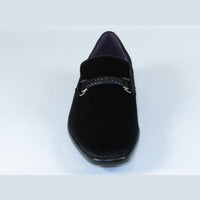 Mens AFTER MIDNIGHT Formal Stage Dress shoes Slip on Soft Velvet 6753 black