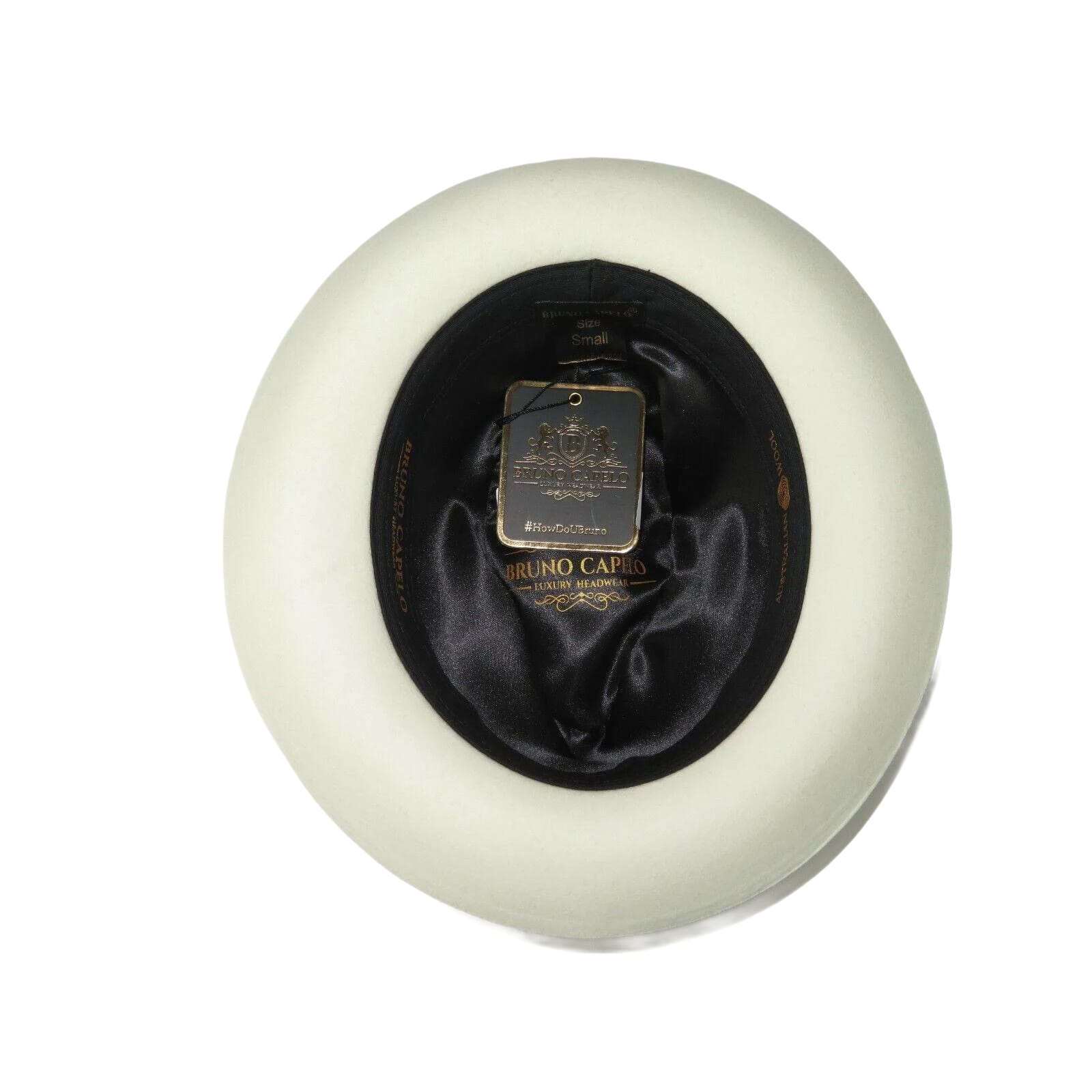 Mens Bruno Capelo Dress Hat Australian Wool Fedora Caesar CA350 Black Ivory new