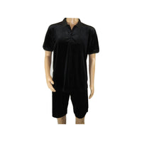 Men 2pc Stacy Adams leisure jogging suit Shorts Set Summer  3820 Black Velvet