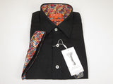 Men Premium Quality Soft Linen Sports Shirt By INSERCH Short Sleeves SS717 Black