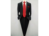 Mens suit Mantoni 100% Wool Two Button Side Vents formal or Business 40901 black