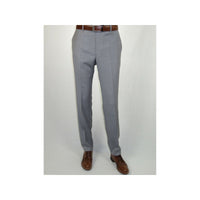 Mens Mantoni Flat Front Pants All  Wool Super 140's Classic Fit 46306-2 Gray