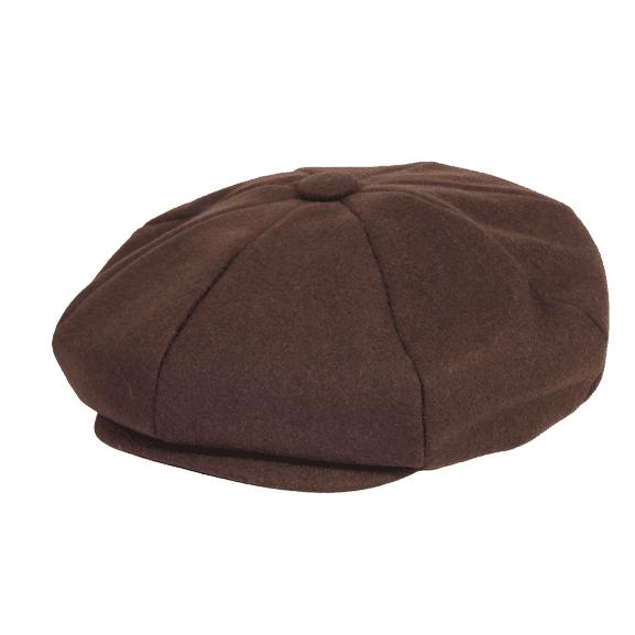 Mens Fashion Classic Flannel Wool Apple Cap Hat by Bruno Capelo ME901 Brown