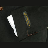 Men Wessi by J.Valintin Turkey Flannel Jacket Peak Lapel One Button 10-01 Black