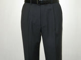 Men's MANTONI Pleated Pants 100% Wool Super 140's Classic Fit  46306-3 Charcoal
