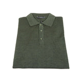 Mens PRINCELY Soft Merinos Wool Sweater Knits Lightweight Polo 1011-40 Green