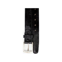 Men's Belvedere Genuine Lizard Belt Style 2003 Adjustable size upto 44 Black